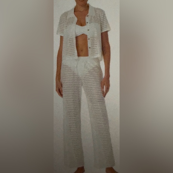 Hurley Women's Crochet White Swim Cover-Up Set - Picture 7 of 10